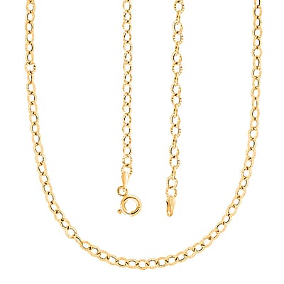 Sole Mio Italian 10K Yellow Gold Chain Necklace 20 Inches 1.52 Grams