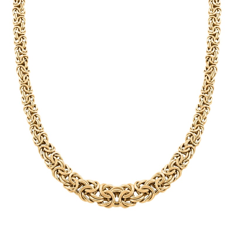 Bizantina Italian 10K Yellow Gold Chain Necklace 20 Inches 23.70 Grams