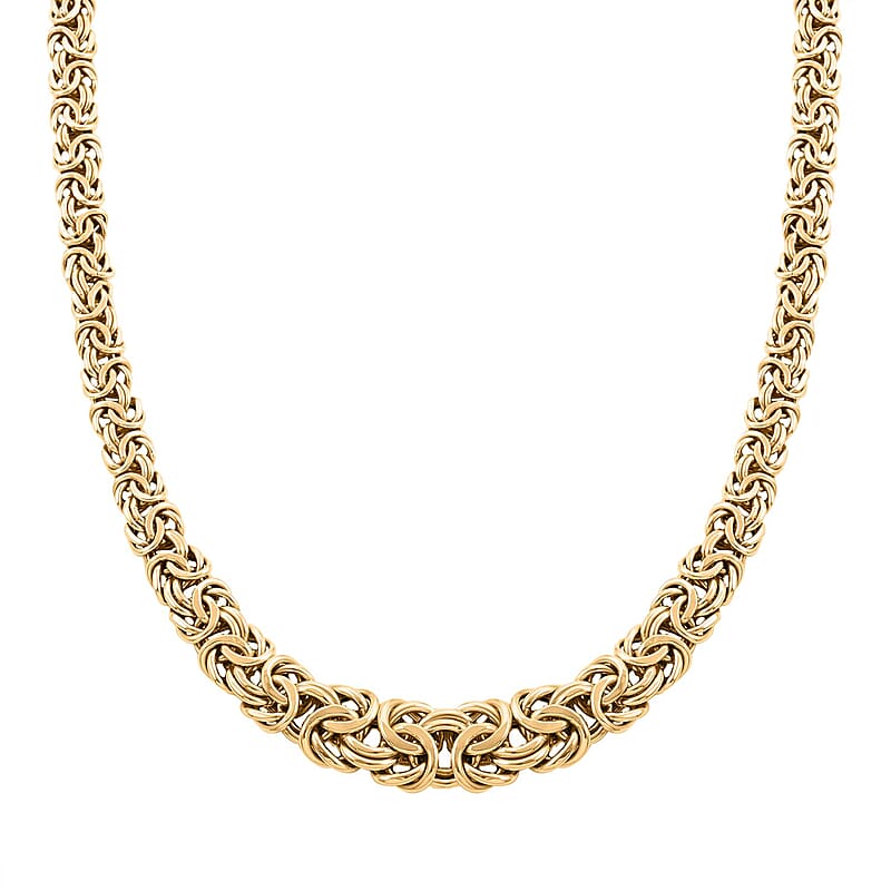 Bizantina Italian 10K Yellow Gold Chain Necklace 20 Inches 23.70 Grams