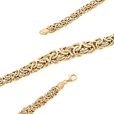 Bizantina Italian 10K Yellow Gold Chain Necklace 20 Inches 23.70 Grams