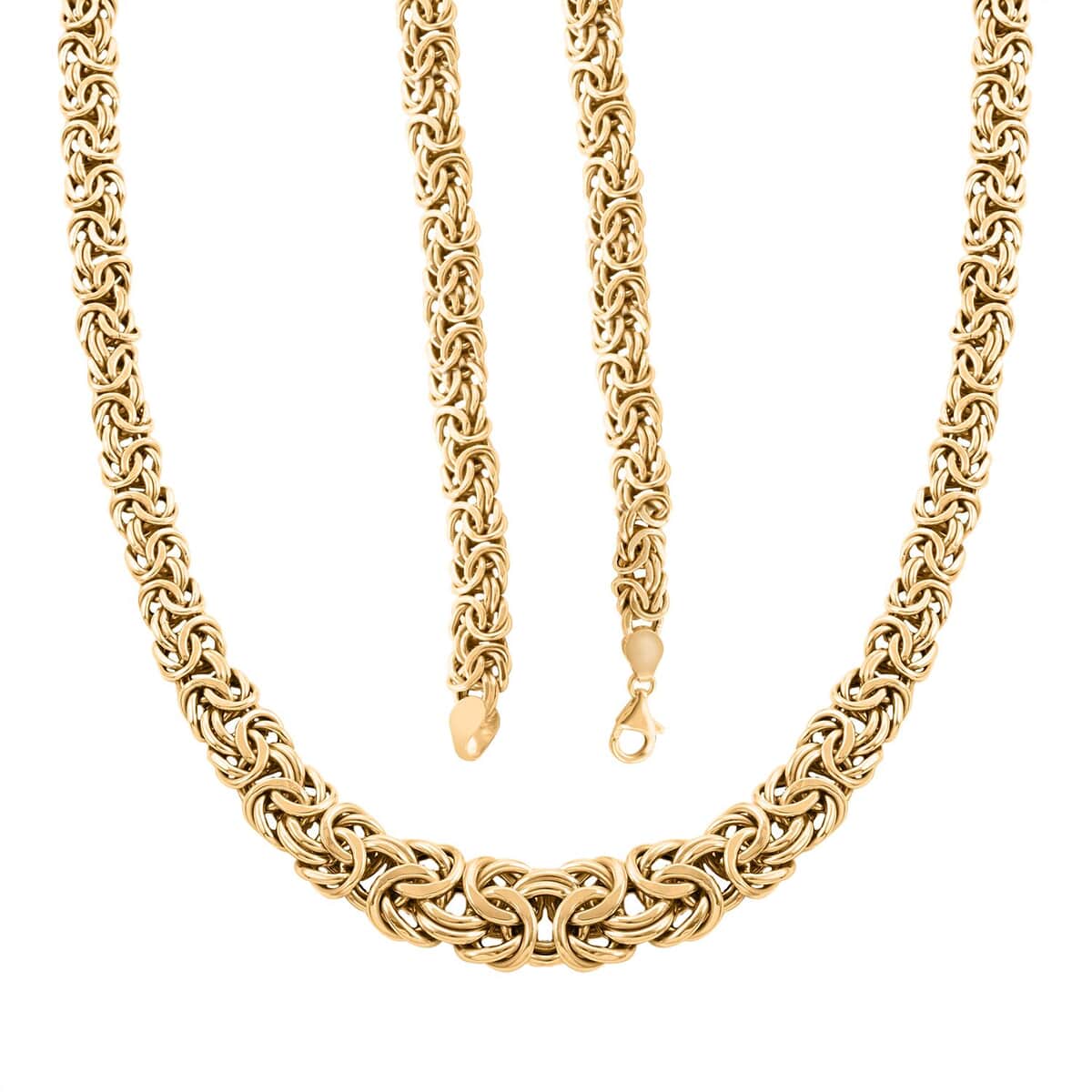 Bizantina Italian 10K Yellow Gold Chain Necklace 20 Inches 23.70 Grams image number 3