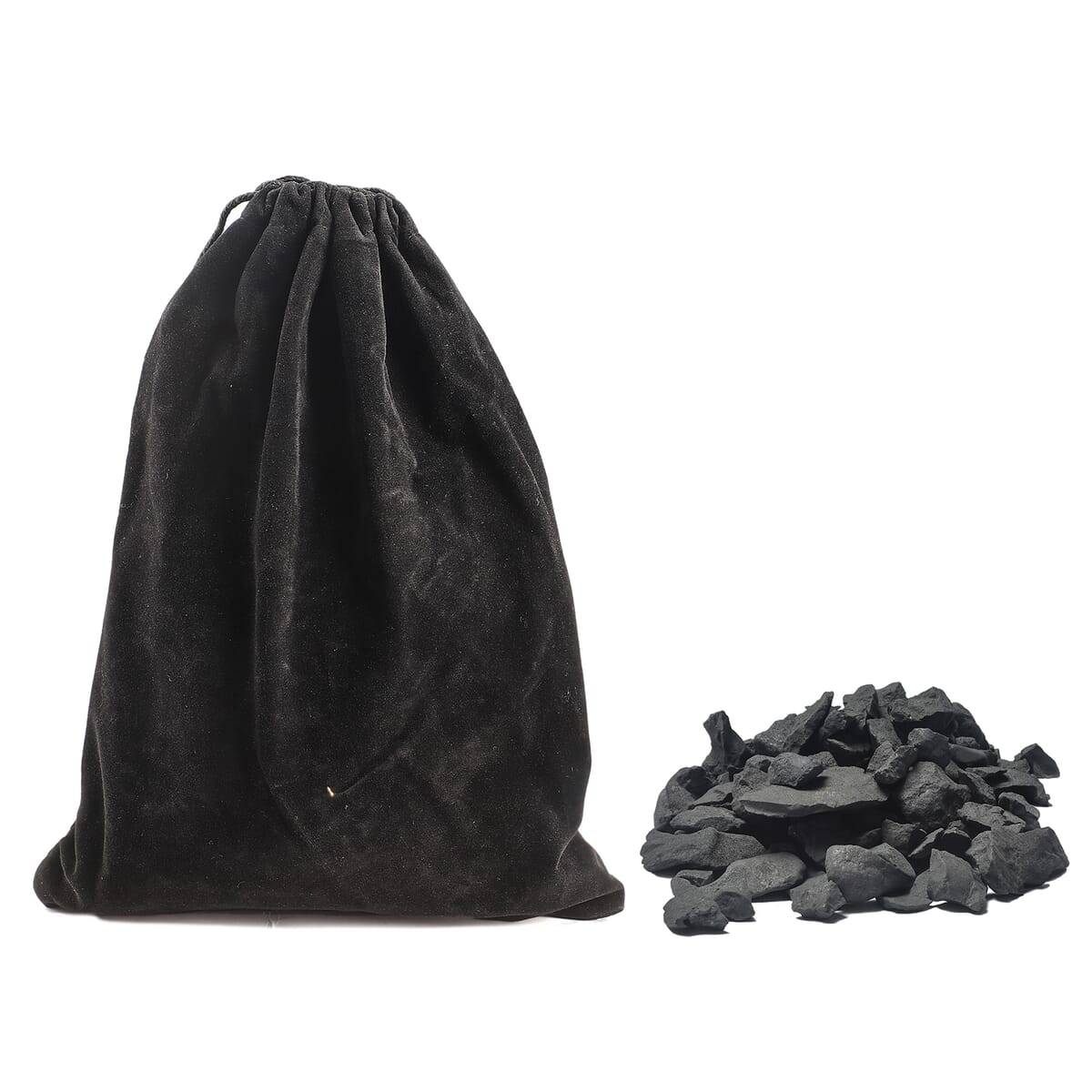 Velvet Pouch with Shungite Stone - 2.20 Pounds image number 0
