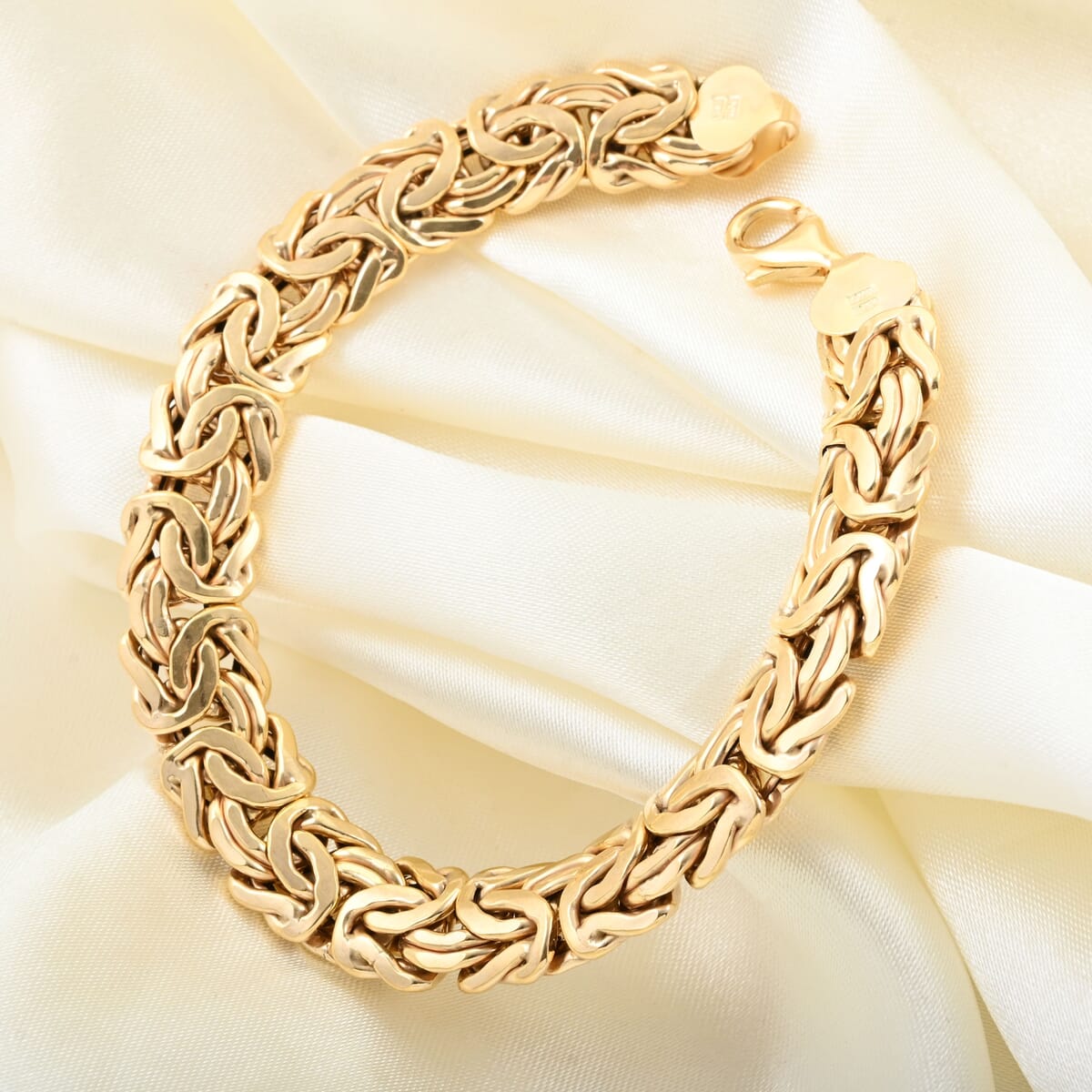 Bizantina Italian 10K Yellow Gold Chain Bracelet (7.50 In) 11.10 Grams image number 1