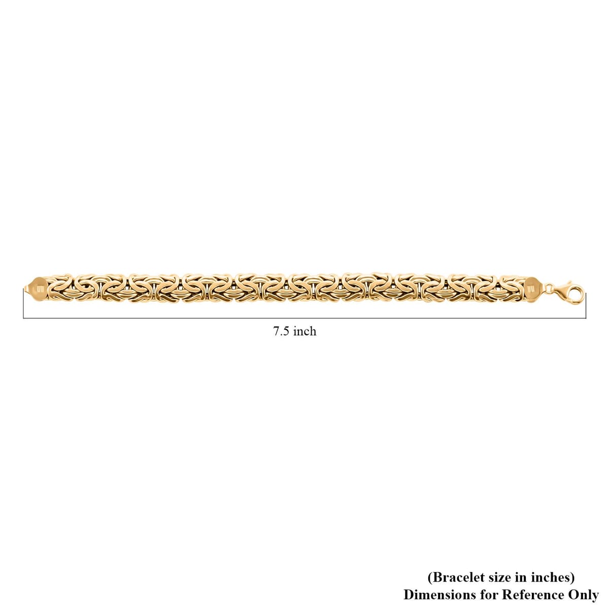 Bizantina Italian 10K Yellow Gold Chain Bracelet (7.50 In) 11.10 Grams image number 4