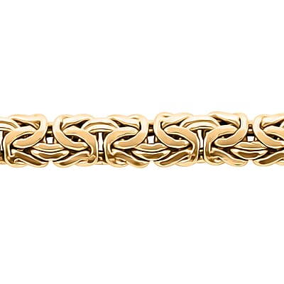 Italian 10K Yellow Gold Byzantine Chain Bracelet (7.50 In) 11.10 Grams