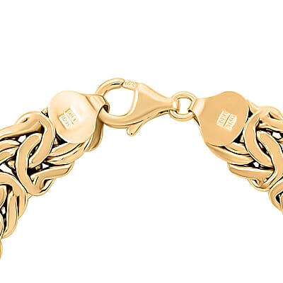 Italian 10K Yellow Gold Byzantine Chain Bracelet (7.50 In) 11.10 Grams