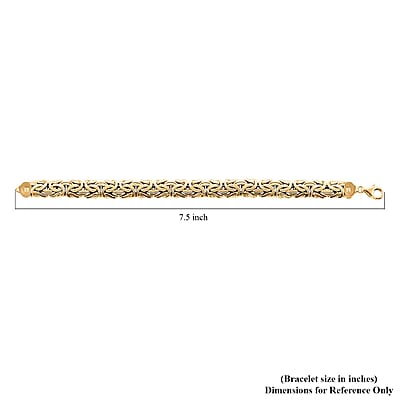 Italian 10K Yellow Gold Byzantine Chain Bracelet (7.50 In) 11.10 Grams