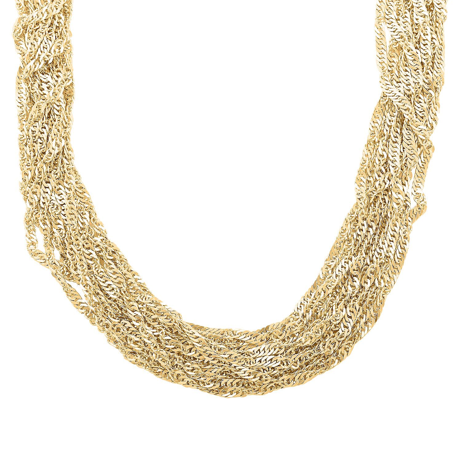 Aurelia Cascata Italian 10K Yellow Gold Chain Necklace 20 Inches 26.76 Grams
