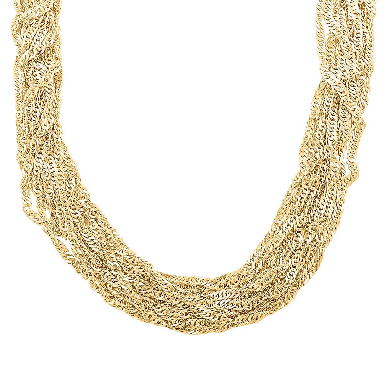 Aurelia Cascata Italian 10K Yellow Gold Chain Necklace 20 Inches 26.76 Grams