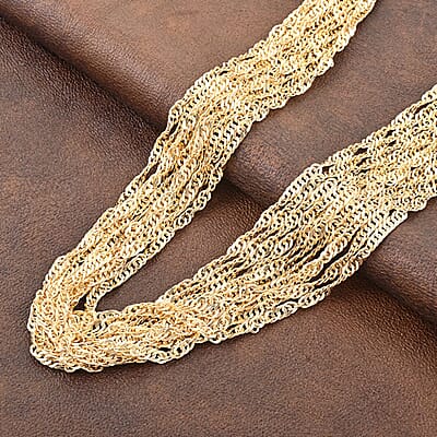 Aurelia Cascata Italian 10K Yellow Gold Chain Necklace 20 Inches 26.76 Grams