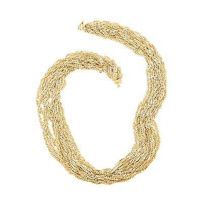 Aurelia Cascata Italian 10K Yellow Gold Chain Necklace 20 Inches 26.76 Grams