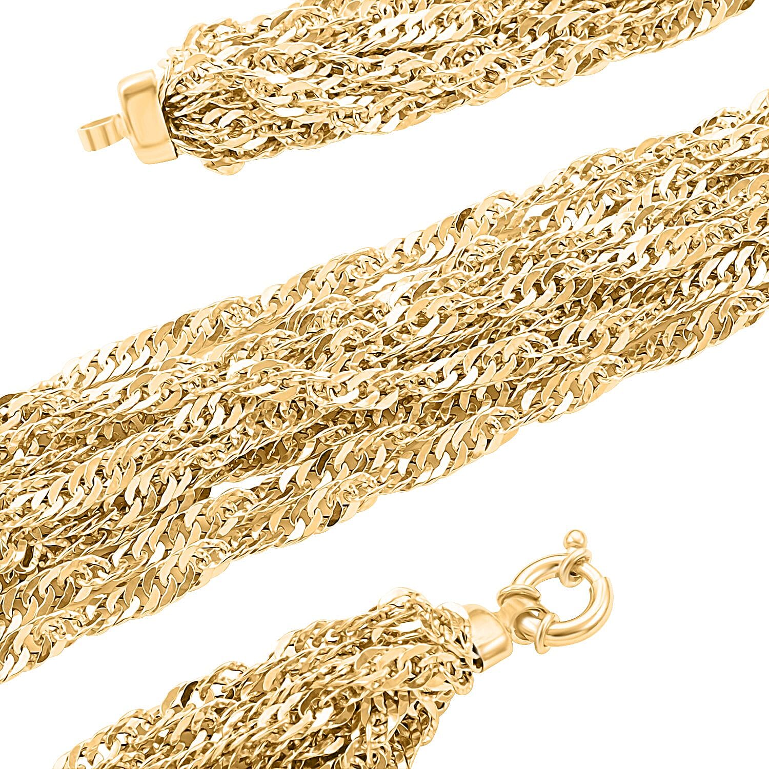 Aurelia Cascata Italian 10K Yellow Gold Chain Necklace 20 Inches 26.76 Grams
