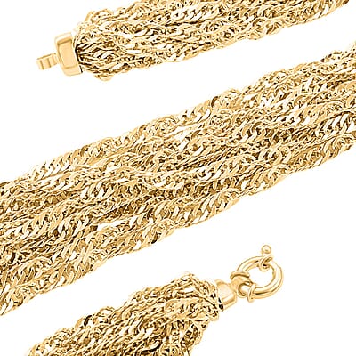 Aurelia Cascata Italian 10K Yellow Gold Chain Necklace 20 Inches 26.76 Grams