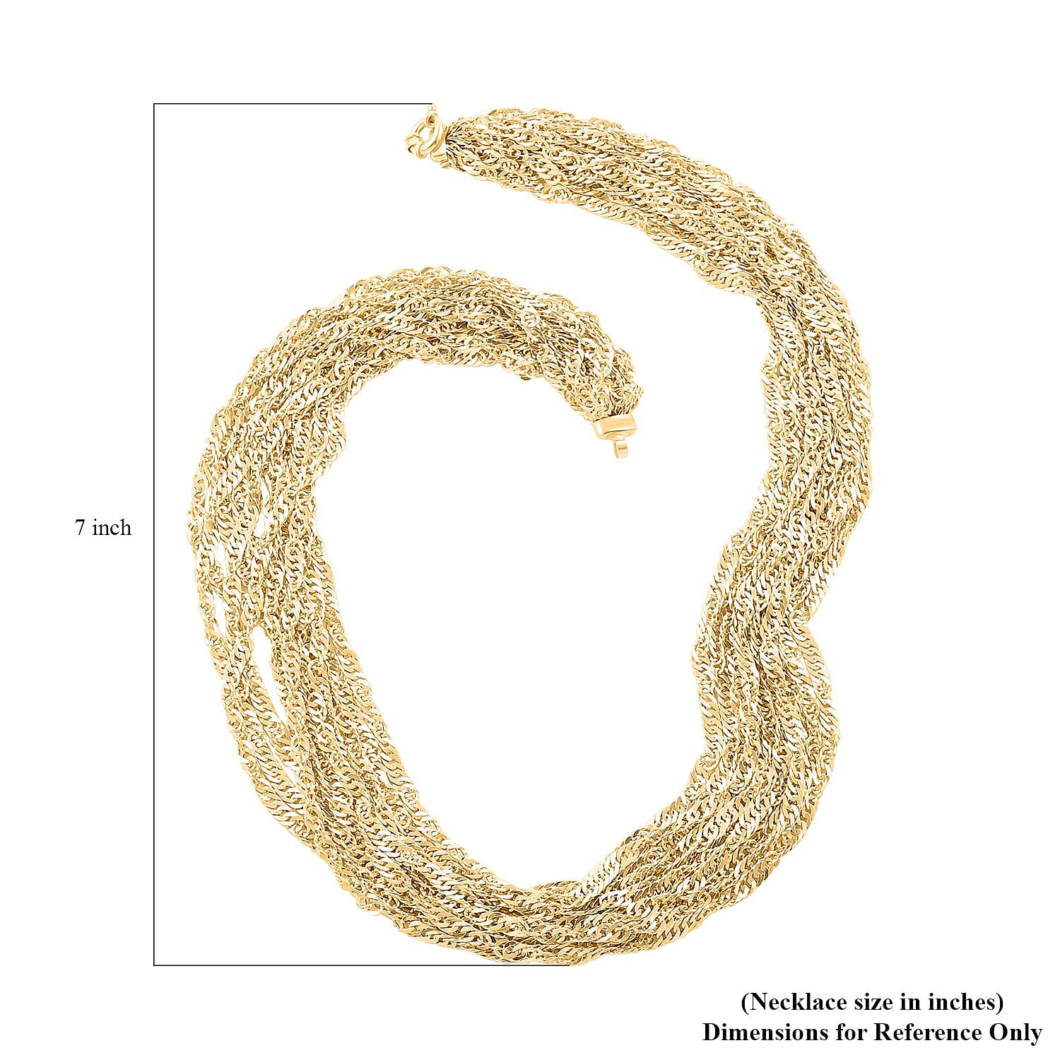 Aurelia Cascata Italian 10K Yellow Gold Chain Necklace 20 Inches 26.76 Grams