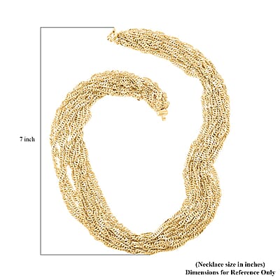 Aurelia Cascata Italian 10K Yellow Gold Chain Necklace 20 Inches 26.76 Grams