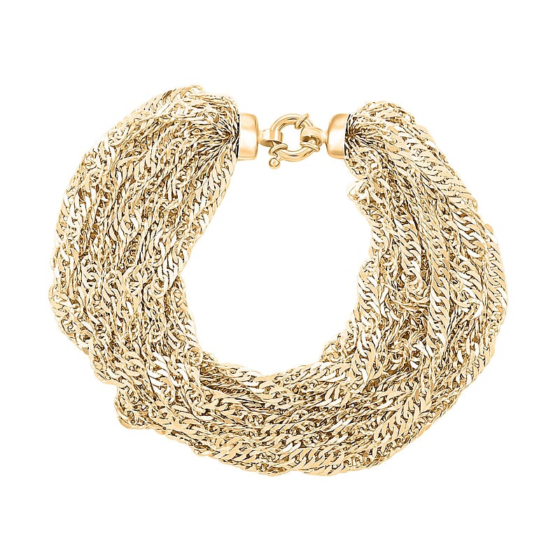 Aurelia Cascata Italian 10K Yellow Gold Bracelet (7.50 In) 13.43 Grams