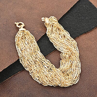 Aurelia Cascata Italian 10K Yellow Gold Bracelet (7.50 In) 13.43 Grams