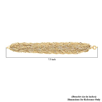 Aurelia Cascata Italian 10K Yellow Gold Bracelet (7.50 In) 13.43 Grams