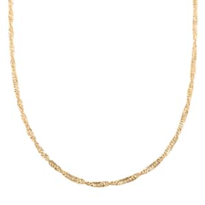 Bella Singapore Italian 10K Yellow Gold Chain Necklace 22 Inches 2.89 Grams