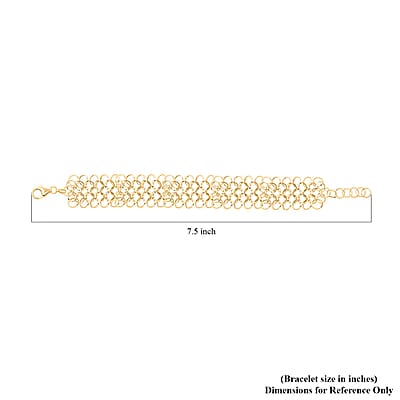 Cascata Di Bolle Italian 10K Yellow Gold Bracelet (7.0-8.0In) 6.45 Grams