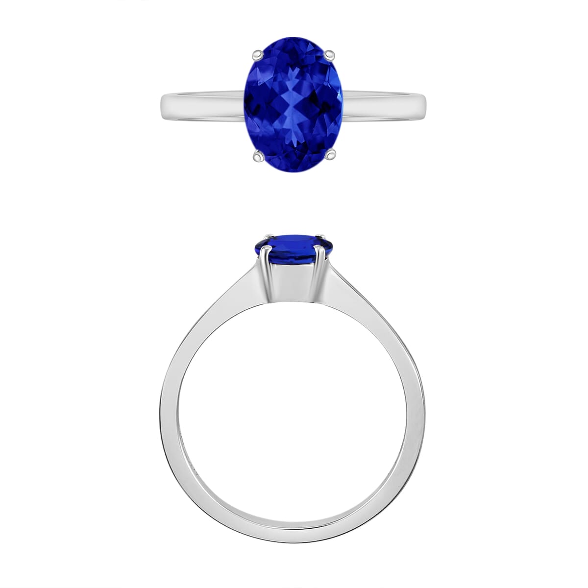 Rhapsody AAAA Tanzanite 1.35 ctw Solitaire Ring in 950 Platinum (Size 10.0) 5.50 Grams image number 3