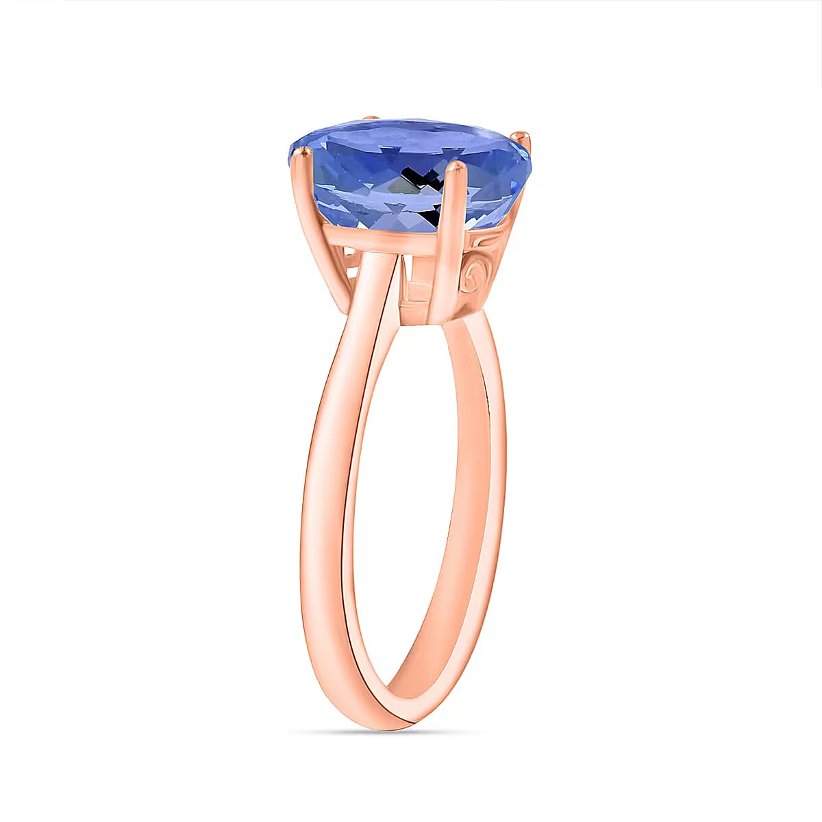 Tanzanite 3.00 ctw Solitaire Ring in Vermeil Rose Gold Over Sterling Silver (Size 11.0) (Del. in 10-12 Days) image number 2