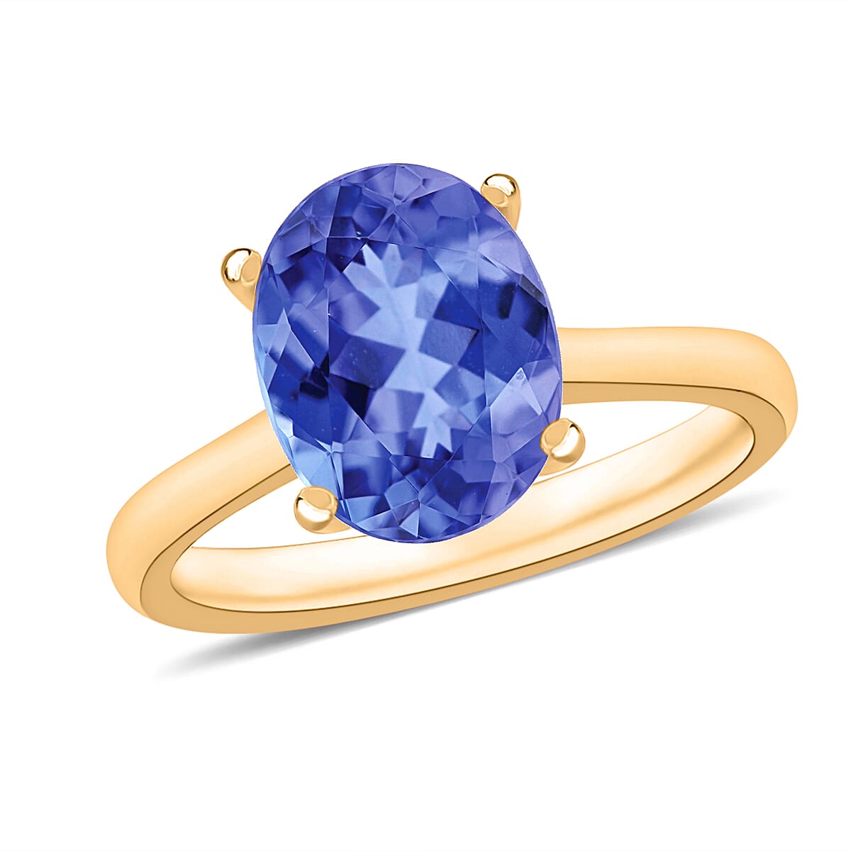 Luxoro Premium Tanzanite 3.00 ctw Solitaire Ring in 14K Yellow Gold (Size 7.0) 4 Grams (Del. in 10-12 Days) image number 0