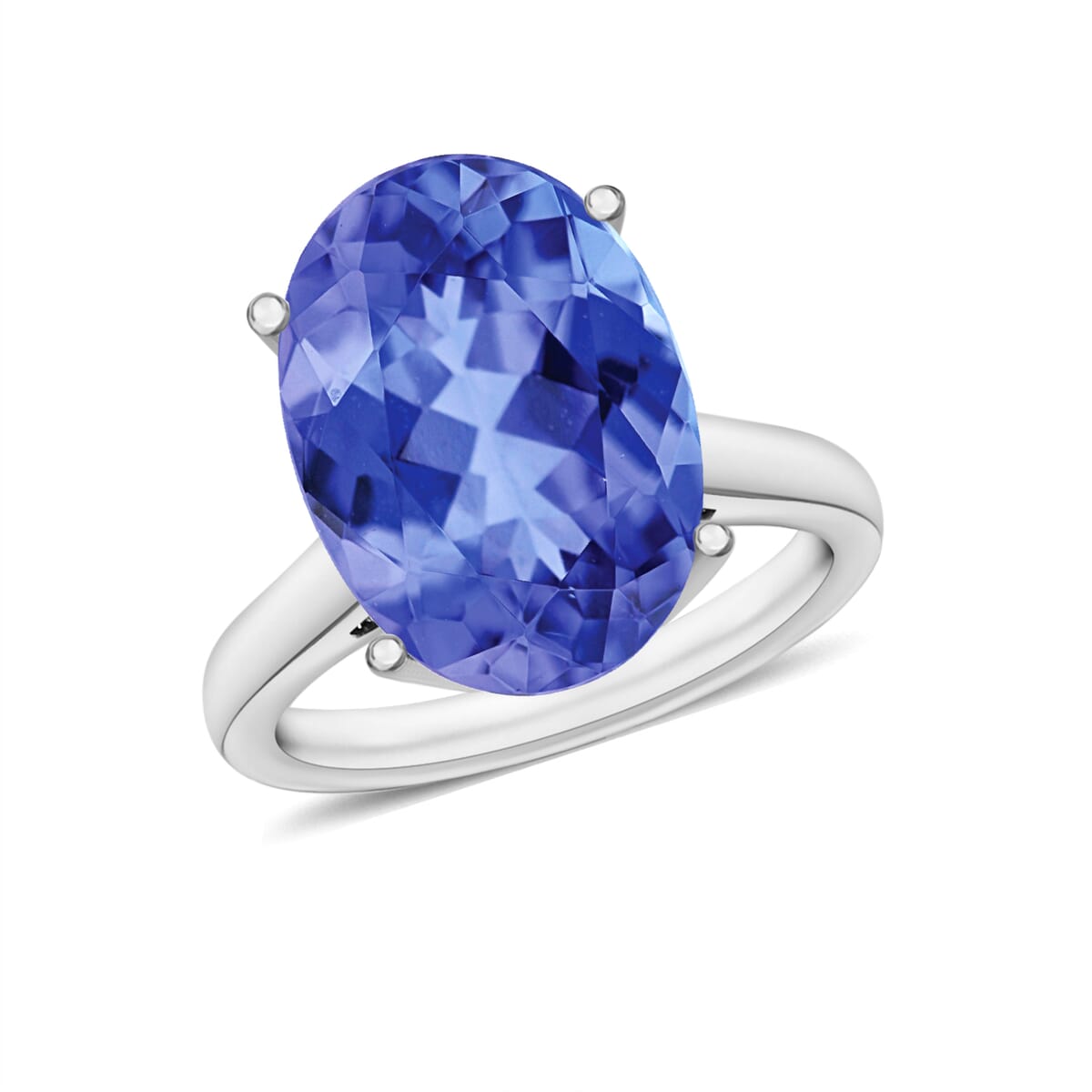 Luxoro 14K White Gold Premium Tanzanite Solitaire Ring (Size 10.0) 4 Grams 5.00 ctw image number 0