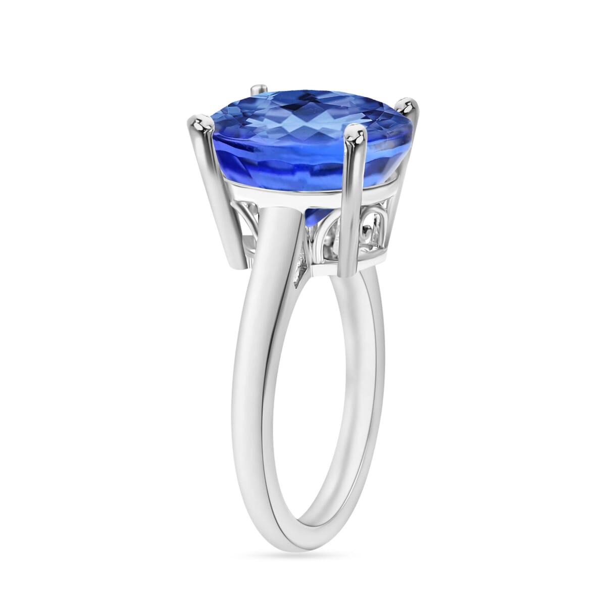 Luxoro 14K White Gold Premium Tanzanite Solitaire Ring (Size 10.0) 4 Grams 5.00 ctw image number 2