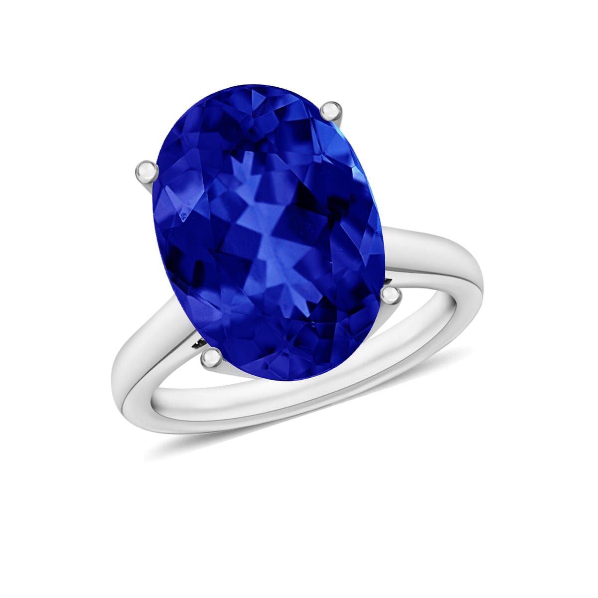 Rhapsody 950 Platinum AAAA Tanzanite Solitaire Ring (Size 7.0) 5.50 Grams 5.00 ctw image number 0