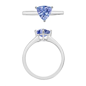Tanzanite 1.50 ctw Solitaire Ring in Platinum Over Sterling Silver (Size 10.0) (Del. in 10-12 Days)