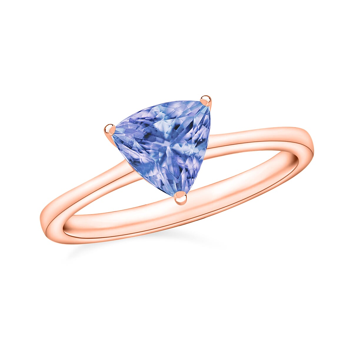 Tanzanite 1.50 ctw Solitaire Ring in Vermeil Rose Gold Over Sterling Silver (Size 10.0) (Del. in 10-12 Days) image number 0