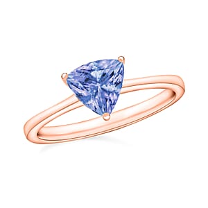 Tanzanite 1.50 ctw Solitaire Ring in Vermeil Rose Gold Over Sterling Silver (Size 10.0) (Del. in 10-12 Days)