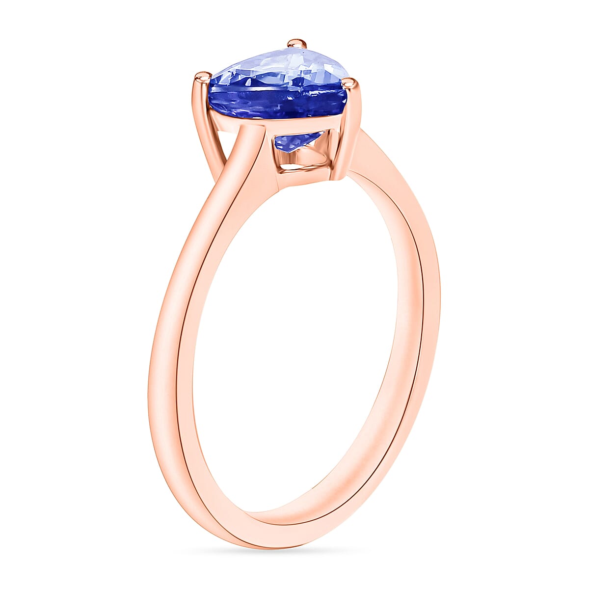 Luxoro Premium Tanzanite 1.50 ctw Solitaire Ring in 14K Rose Gold (Size 10.5) 4 Grams (Del. in 10-12 Days) image number 2