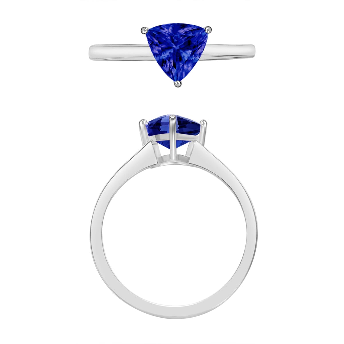 Rhapsody AAAA Tanzanite 2.90 ctw Solitaire Ring in 950 Platinum (Size 10.0) 5.50 Grams image number 3