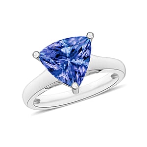 Luxoro 14K White Gold Premium Tanzanite Solitaire Ring (Size 11.5) 2.90 ctw (Del. in 10-12 Days)