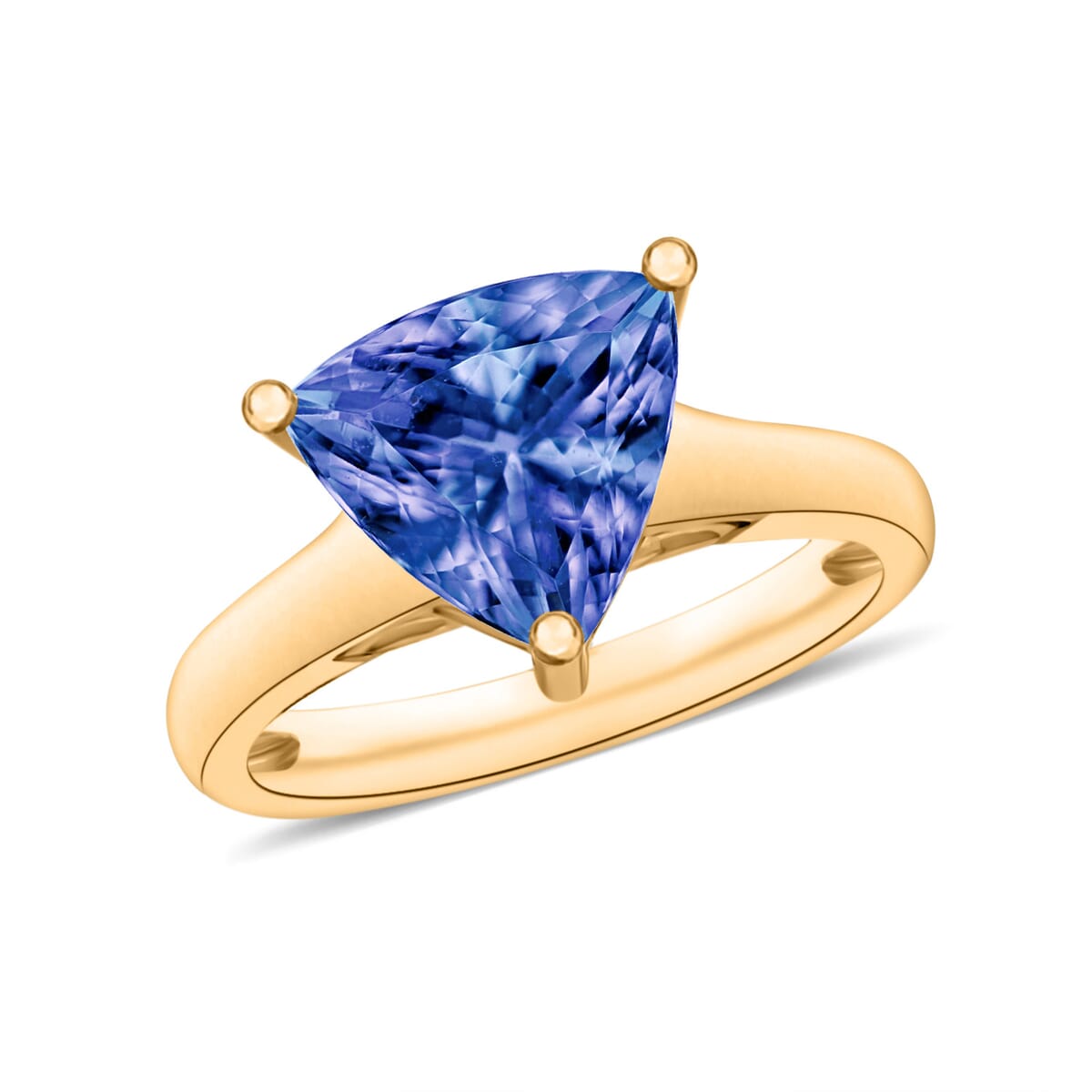 Luxoro 14K Yellow Gold Premium Tanzanite Solitaire Ring (Size 8.0) 2.90 ctw image number 0