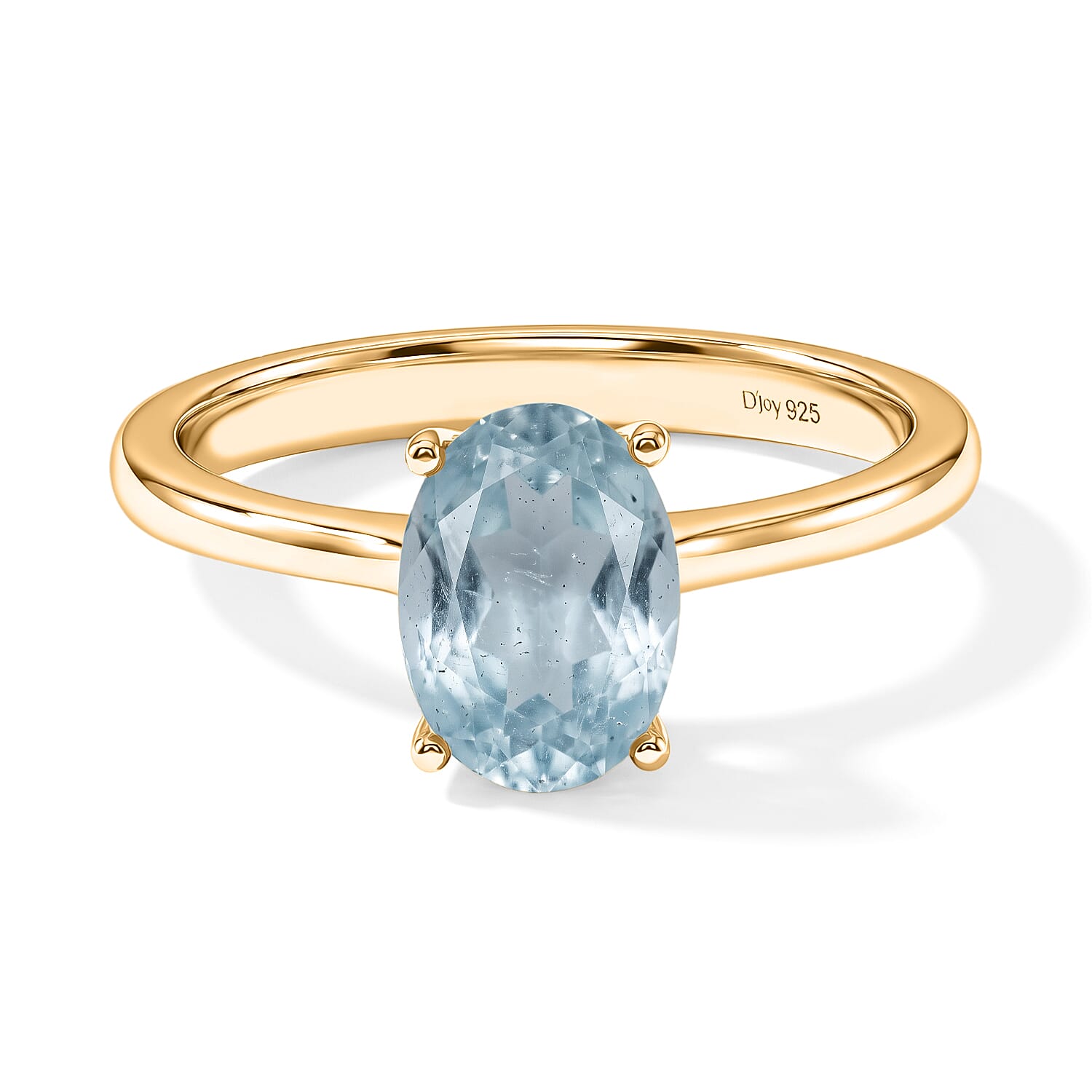 Mangoro Aquamarine Ring in Vermeil Yellow Gold Over Sterling Silver (Size 7.5) 1.30 ctw