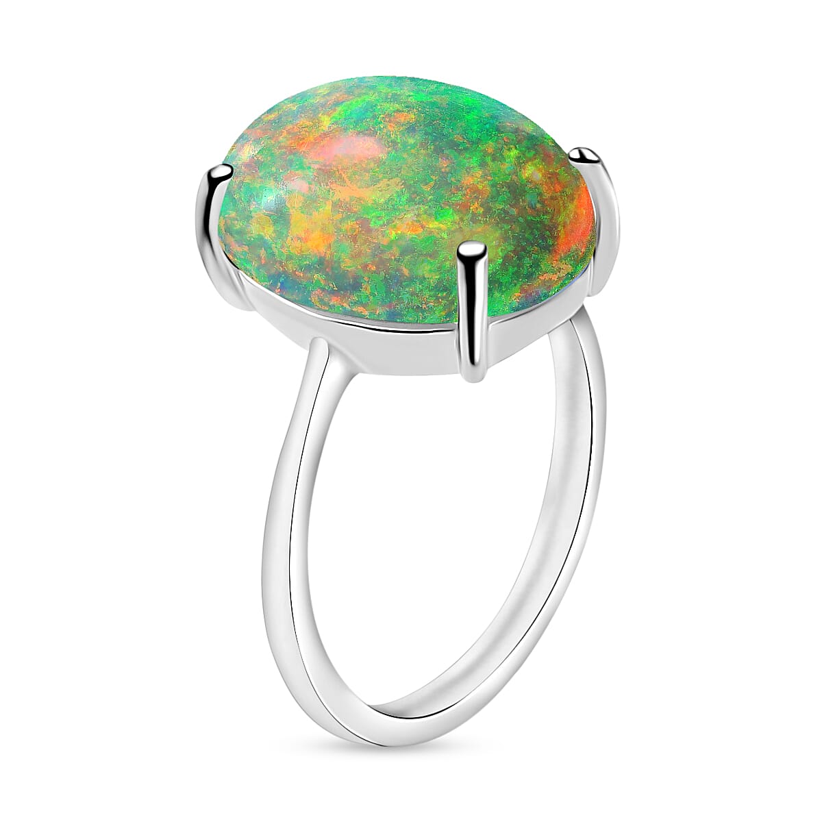 Rhapsody AAAA Ethiopian Welo Opal 5.00 ctw Solitaire Ring in 950 Platinum (Size 6.0) 5.50 Grams (Del. in 10-12 Days) image number 1