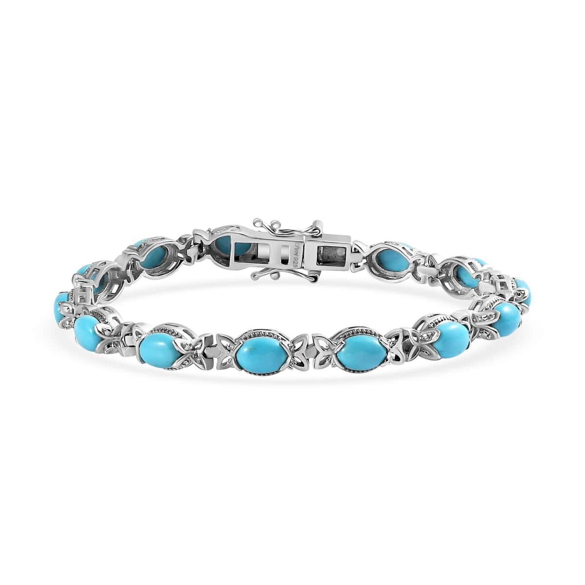 Premium Sleeping Beauty Turquoise Bracelet in Sterling Silver (7.25 In) 10.25 ctw image number 0