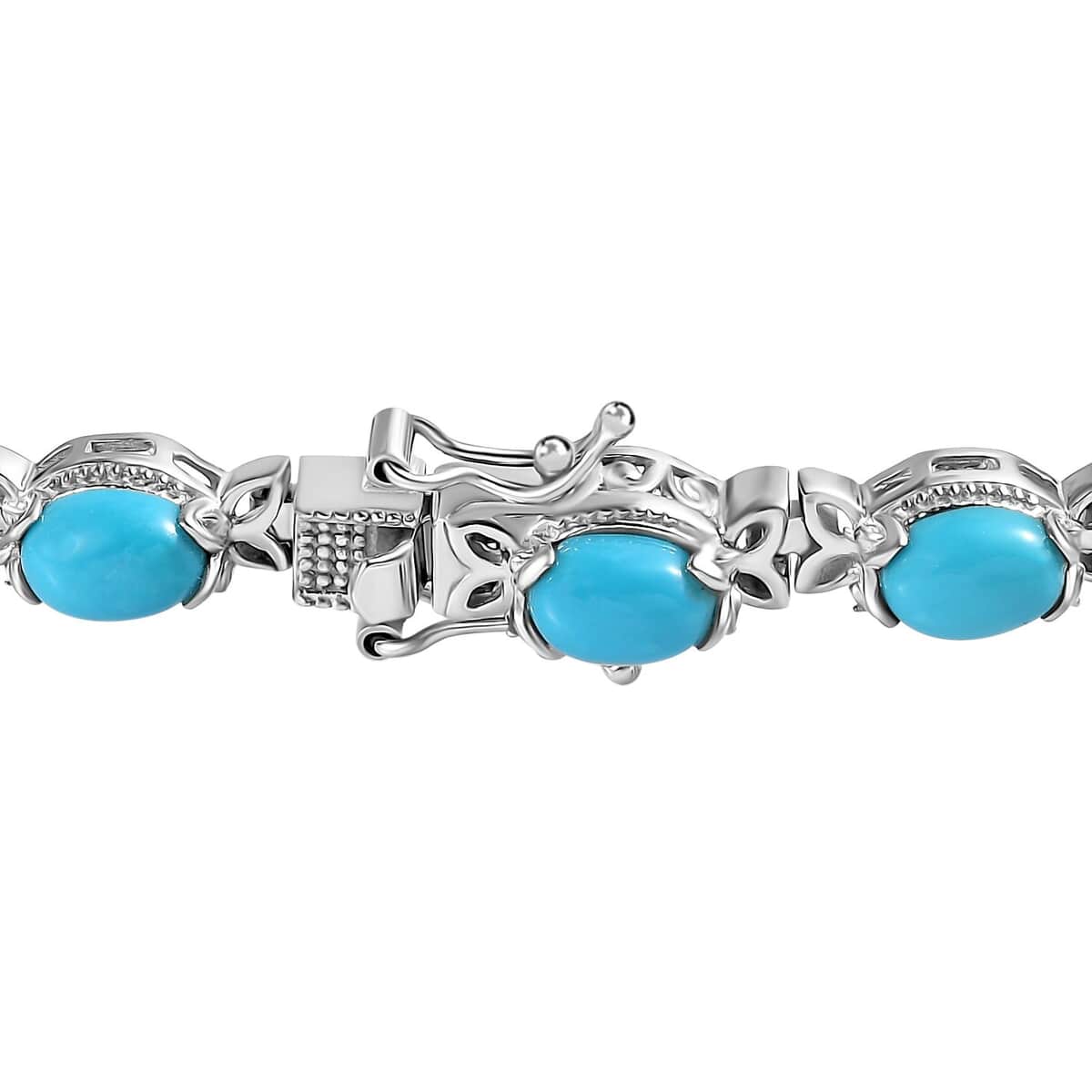 Premium Sleeping Beauty Turquoise Bracelet in Sterling Silver (7.25 In) 10.25 ctw image number 2