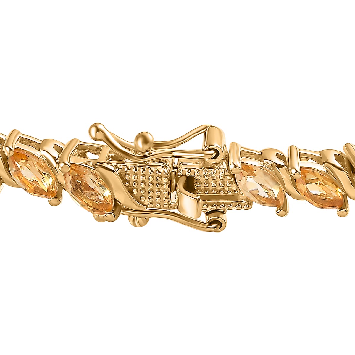 Premium Brazilian Citrine Tennis Bracelet in Vermeil Yellow Gold Over Sterling Silver (6.50 In) 6.85 ctw image number 3