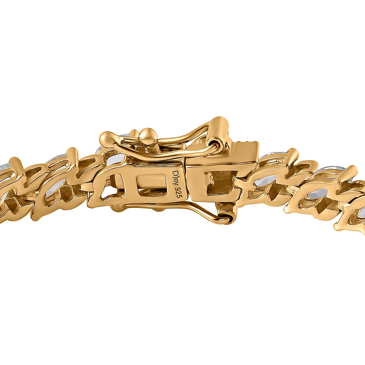 Premium Sky Blue Topaz Tennis Bracelet in Vermeil Yellow Gold Over Sterling Silver (6.50 In) 9.40 ctw image number 3