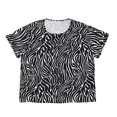 Tamsy Zebra 2 Piece Lounge Set with Wide Leg Pants - One Size Fits Most