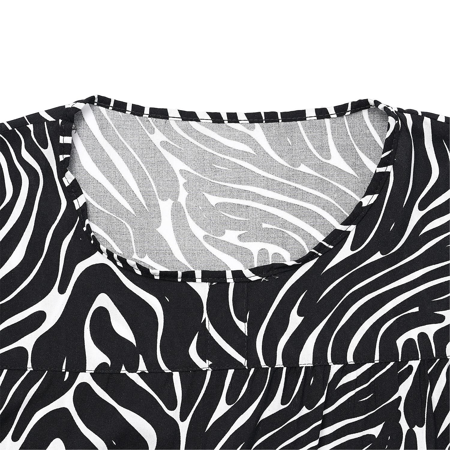 Tamsy Zebra 2 Piece Lounge Set with Wide Leg Pants - One Size Fits Most