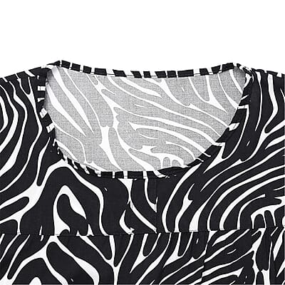 Tamsy Zebra 2 Piece Lounge Set with Wide Leg Pants - One Size Fits Most