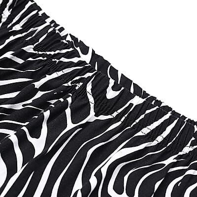 Tamsy Zebra 2 Piece Lounge Set with Wide Leg Pants - One Size Fits Most