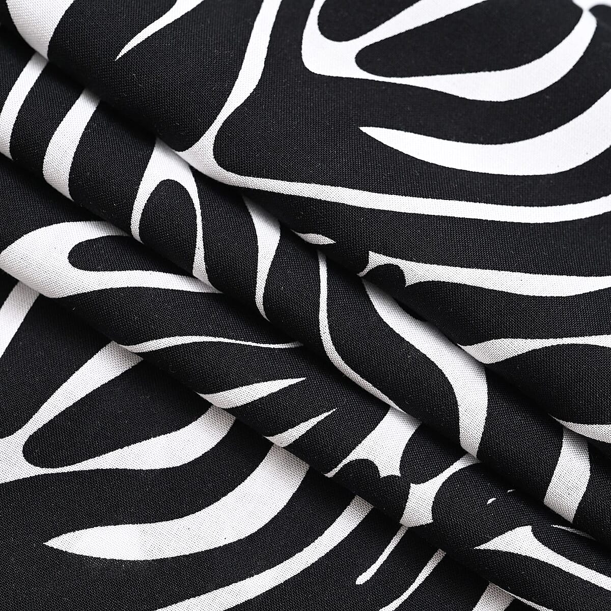 TLV Tamsy Black Zebra 2 Piece Printed Pajama Set with Wide Leg Pants - One Size Fits Most image number 9