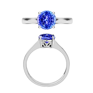 Luxoro 14K White Gold Premium Tanzanite Solitaire Ring (Size 10.0) 4 Grams 1.50 ctw (Del. in 10-12 Days)