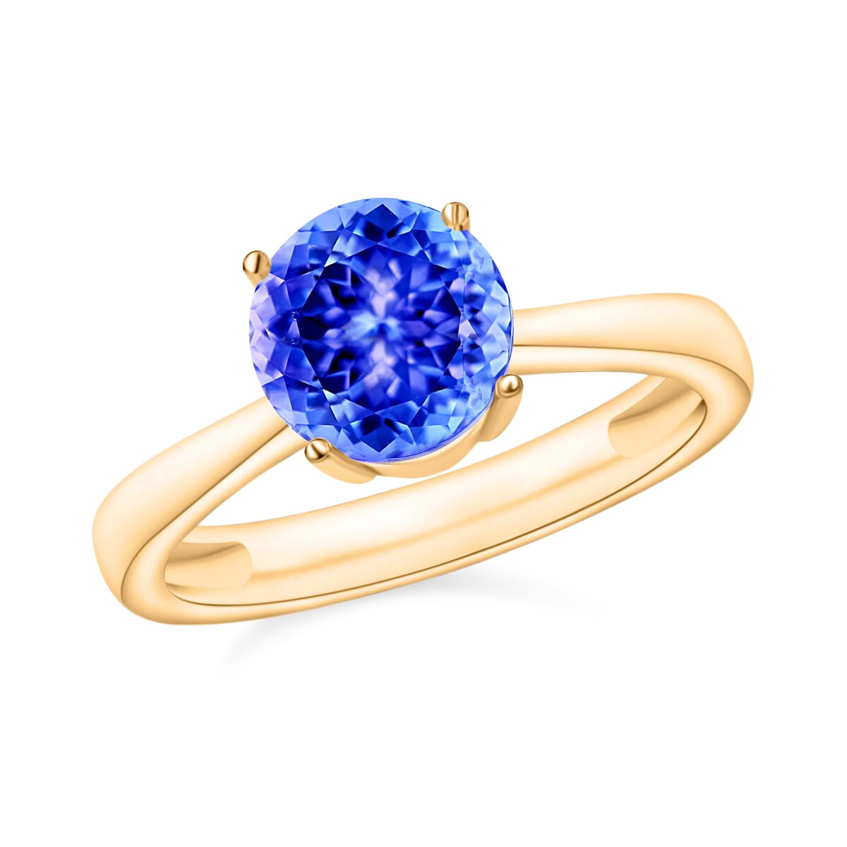 Luxoro 14K Rose Gold Premium Tanzanite Solitaire Ring (Size 8.0) 4 Grams 1.50 ctw image number 0